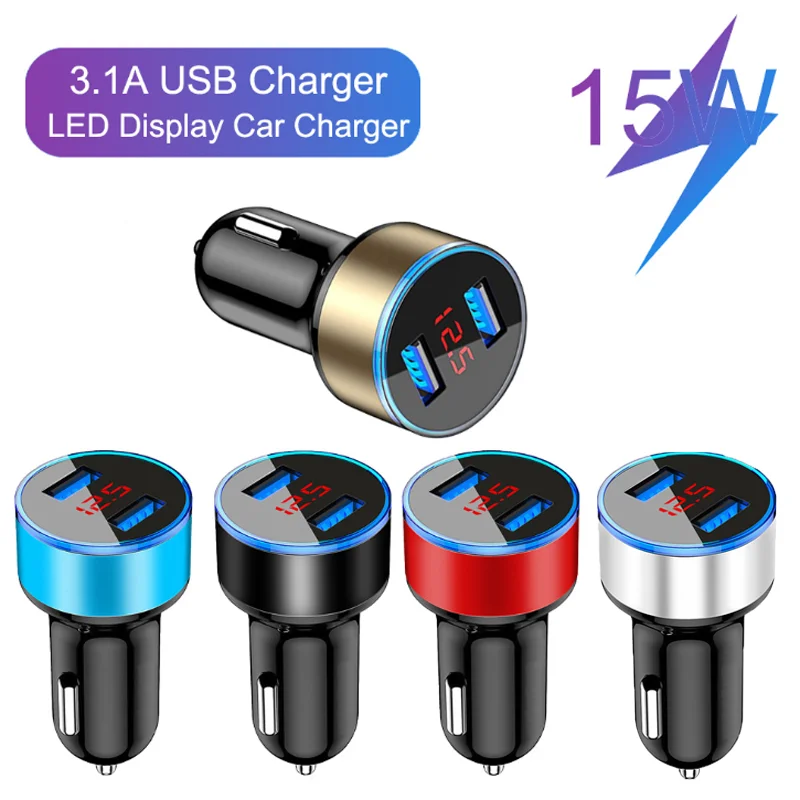 Автомобильное зарядное устройство с двумя USB-портами 5 В 3 А | Мобильные телефоны и