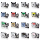 UniPlus 6 мм 9 мм 12 мм ленты для этикеток Совместимость с Casio XR-12X XR 9X XR-12WE XR-9WE XR6X для Casio Kingjim Label Maker Printer Ribbon