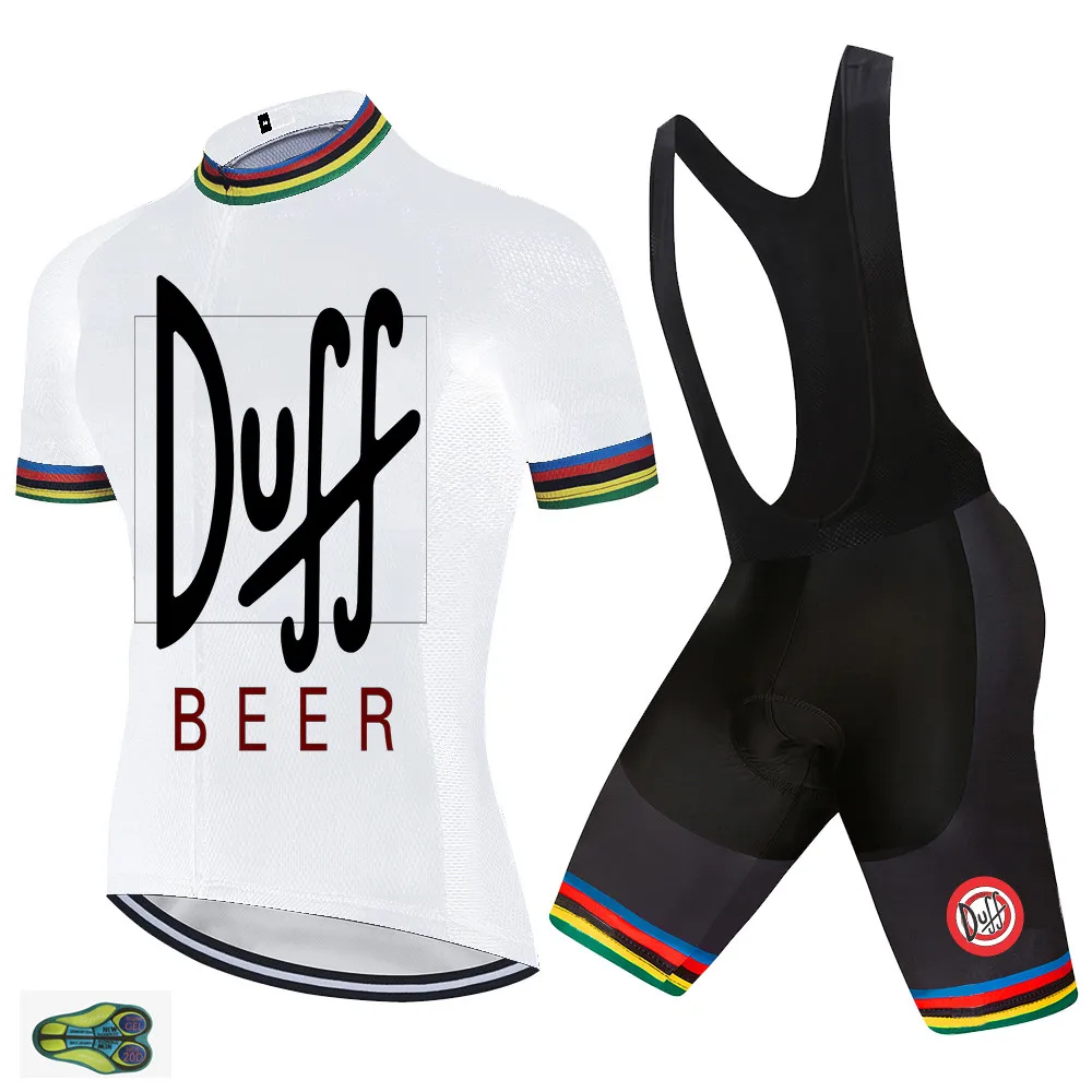 2020 команда DUFF BEER PRO Велоспорт Джерси 9D гелевые велосипедные шорты Костюм MTB Ropa