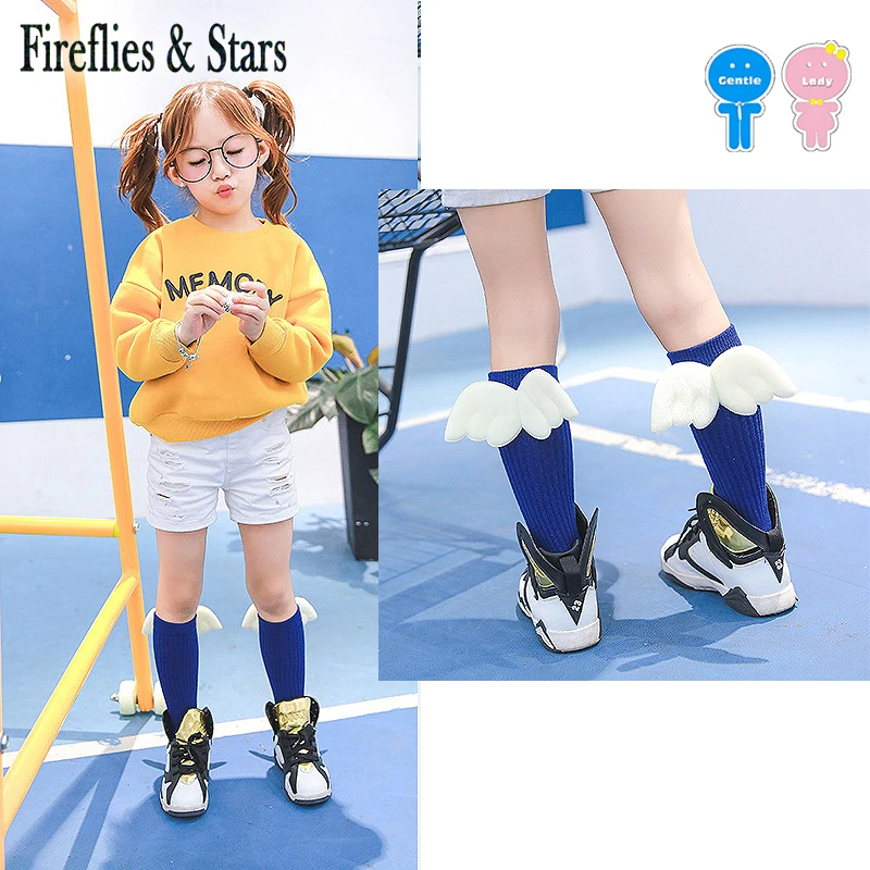 Дышащие хлопковые чулки для девочек длинные носки мальчиков детские гольфы с