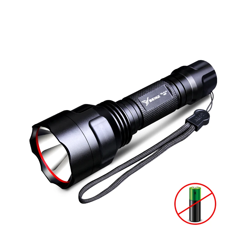 YAGE 332C свет факела led тактический фонарик трех режимах CREE led аккумуляторная фонарик 200-500 М фонарик для 18650 - Испускаемый цвет: Black