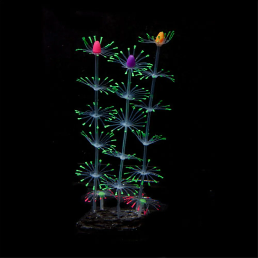 Украшение для аквариума украшение морского силиконовое светящееся