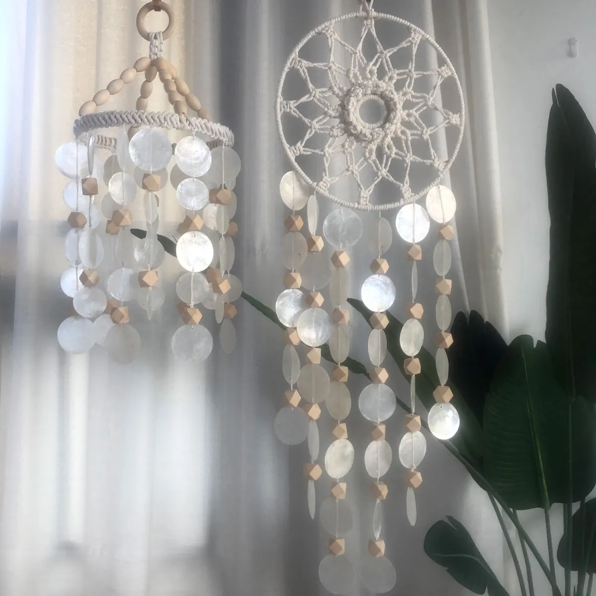 

Wind Chimes Hand-Woven Home Crafts Nordic Style Bedroom Living Children's Room Decorations Window Pendants