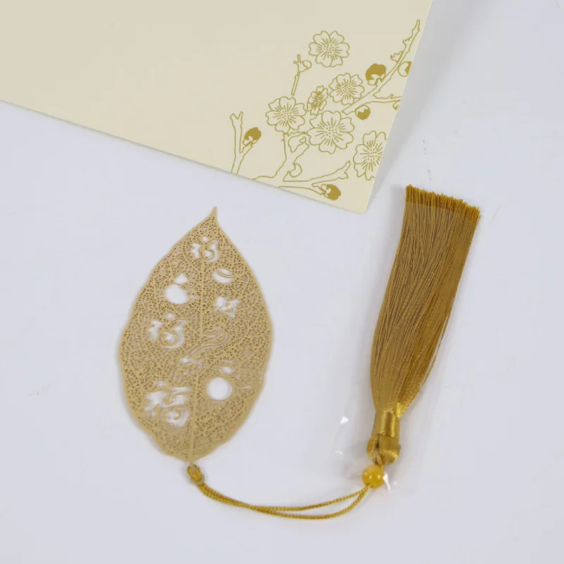 

Leaf Vein Bookmark Cute DIY Scrapbook Notebook Feather Exquisite Pendant Bookmark Page Folder Office School Supplies Stationery