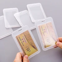 1pc waterproof transparent card cover women men student bus card holder case business credit cards bank id card sleeve protector