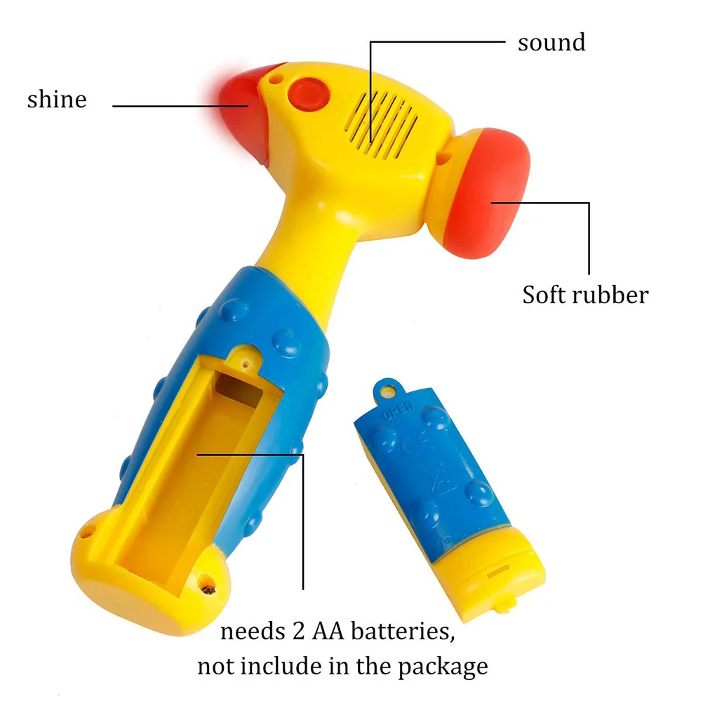 Детские ударные игрушки музыкальное освещение молоток ударный мяч надевание