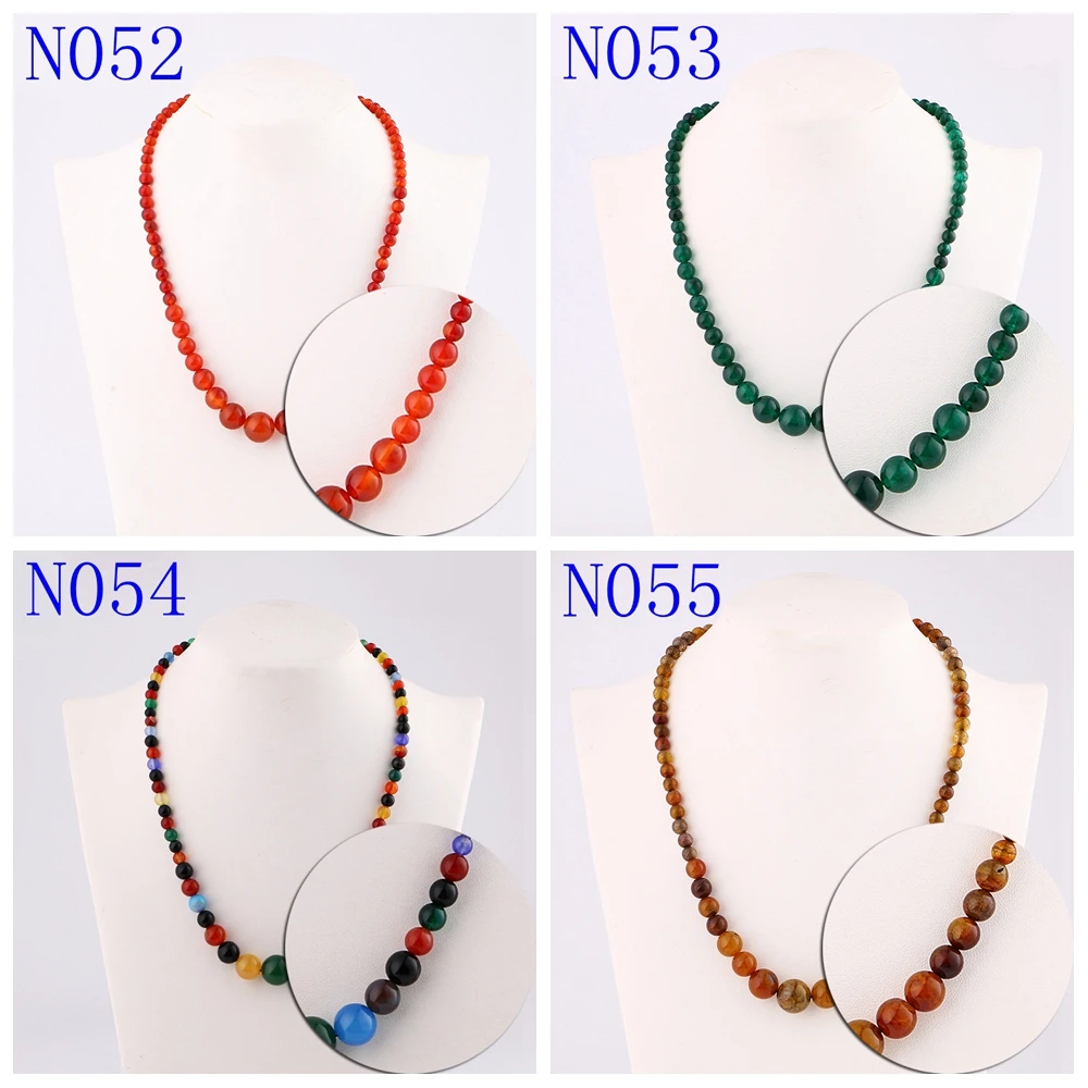 Женское аквамариновое ожерелье Forkup винтажное с синими бусинами и цепочкой для