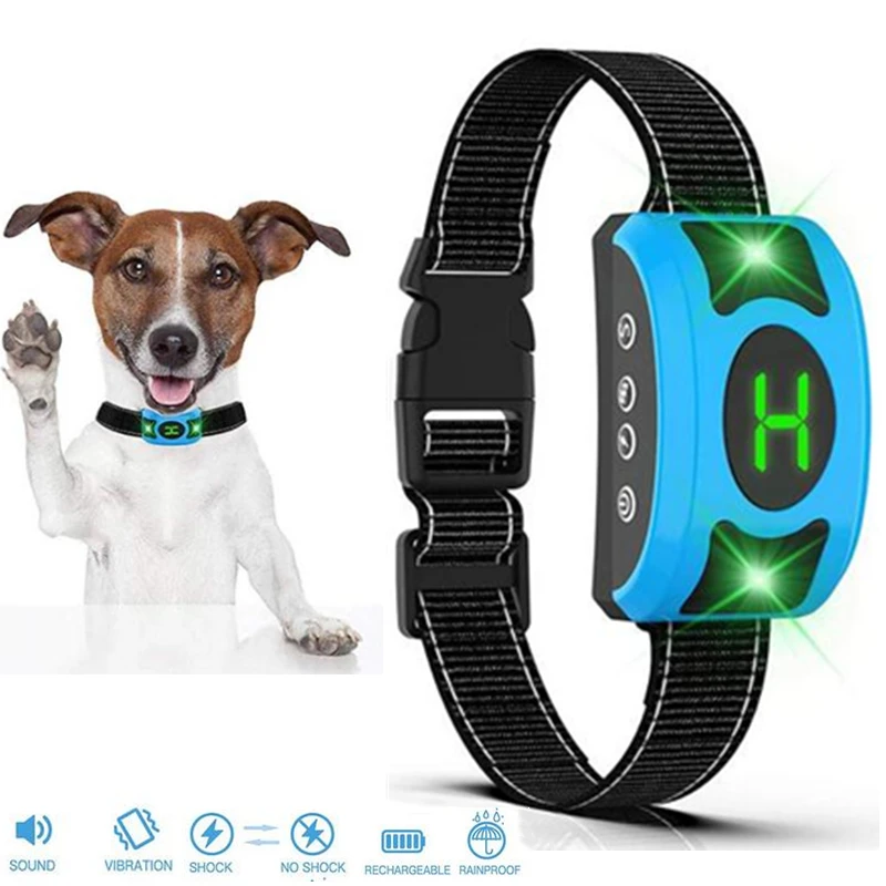 Электрический автоматический ошейник для собак дрессировочный с вибрацией и