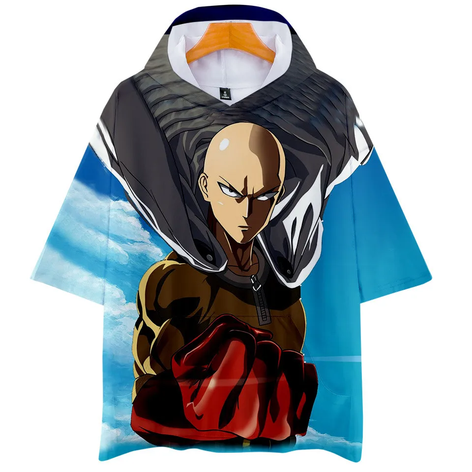 One Punch Man/3D толстовки с капюшоном футболка короткими рукавами изображением героя