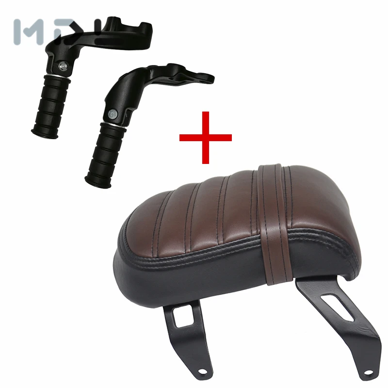 seat Foot Peg Мотоцикл пассажирский заднего сиденья подушки детские Сисси Бар спинки колышек для ног индийский поплавок - Цвет: seat Foot Peg