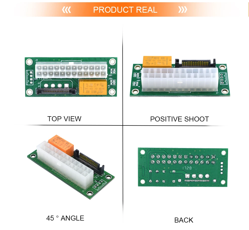 Блок питания TISHRIC с двойным блоком синхронизатор блоков Add2psu ATX 24 контактами на 4