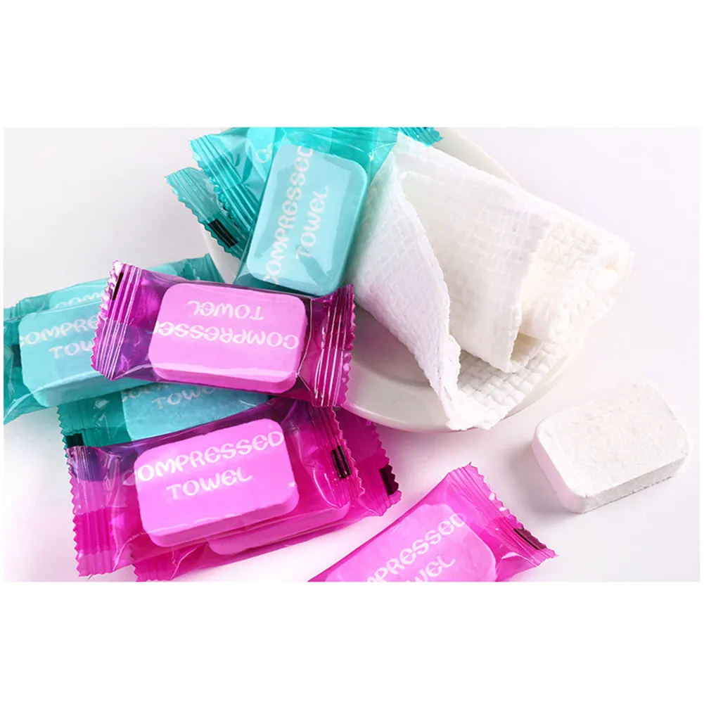 

10Pcs Compressed Towel Disposable Pure Cotton Portable Travel Washing Wet Towel Non-woven Fabrics, Nontoxic Safe, Soft Towel