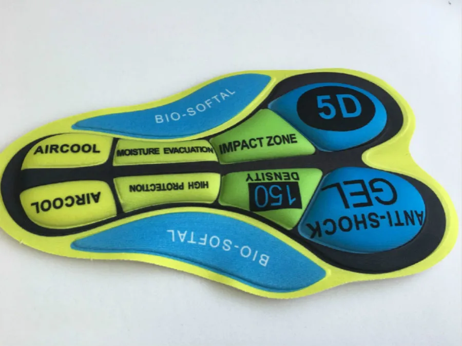 Гелевые велосипедные шорты подушка 3D 5D 9D 12D 19D мягкие дышащие велосипедные шорты колодки велосипедная Одежда Подушка для езды