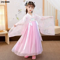 chinese style lace dress for girl hanfu childrens kids ancient chinese costume princess summer dresses cosplay fairy skirt folk