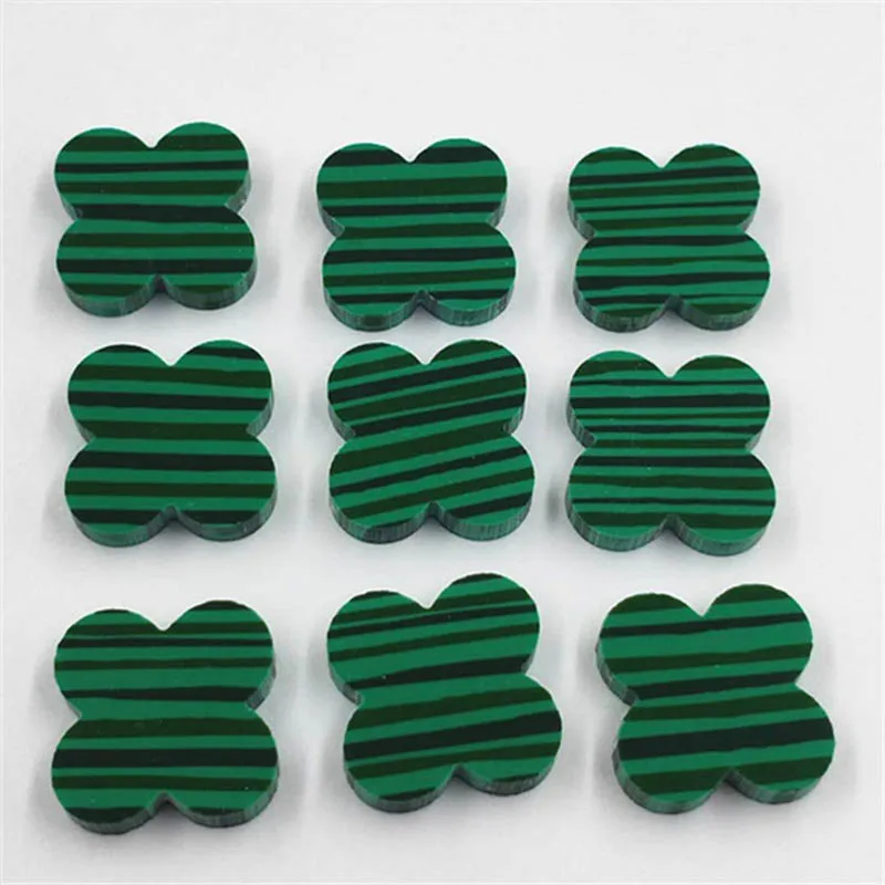 Плоский цветок Синтетический Малахит камень кабошоны ювелирные изделия 10 мм 12 14