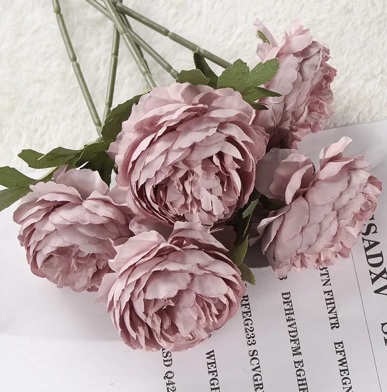 

Rose Artificial Flower Western Rose Artificial Flower Artificial Flower Tea Rose Brazilian Peony Flower Wedding Flower Arrangeme