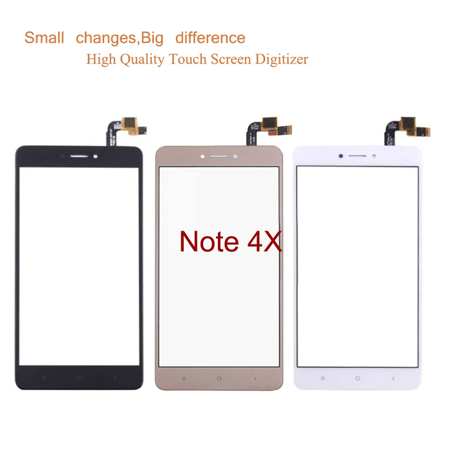10 шт./лот,, для Xiaomi Redmi Note 4, сенсорный экран, дигитайзер для Redmi Note 4X, сенсорная панель, сенсорная панель, переднее стекло, сенсорный экран