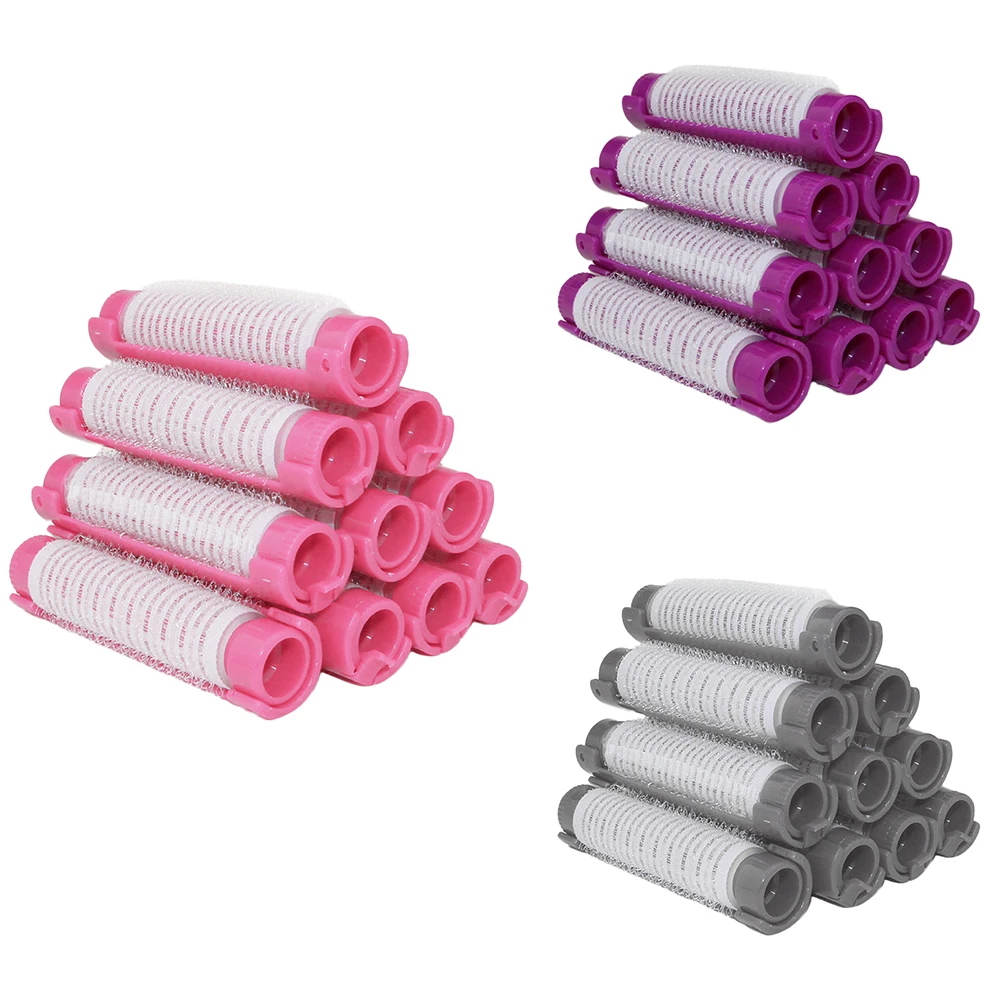 

20 Pcs/Set Salon Hairdressing Curlers Morgan Perm Self Adhesive Fluffy Hair Pad Large Self Grip Hair Rollers