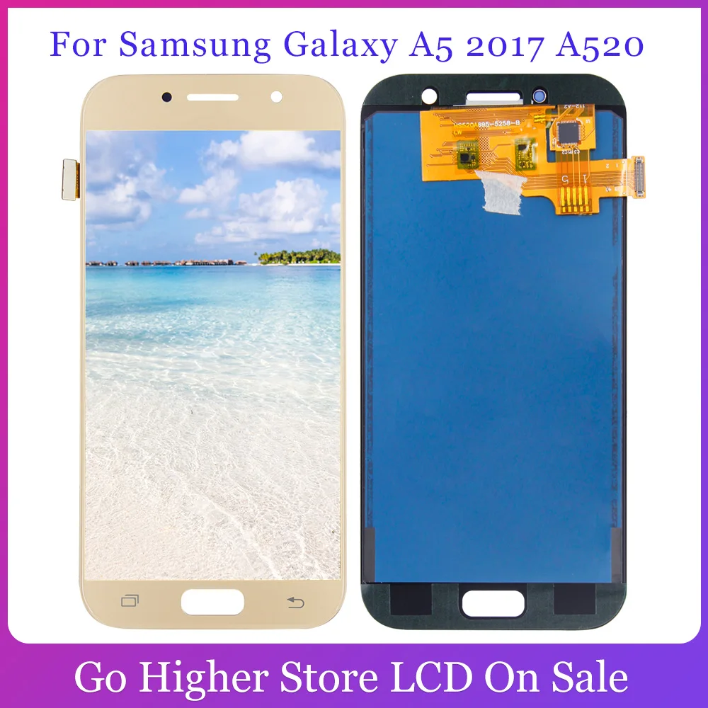 ЖК-дисплей с тачскрином в сборе для Samsung Galaxy A5 2017 A520 A520M дисплей сенсорным экраном