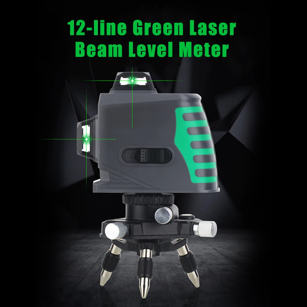 Самонивелирующийся зеленый лазерный уровень 12 линий 360 градусов|Лазерные уровни|