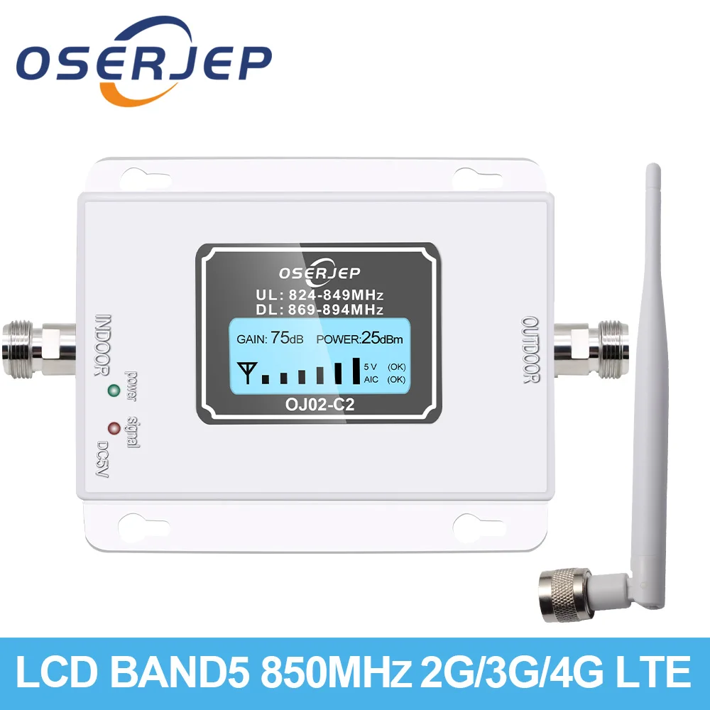 

Ретранслятор 850 МГц 70 дБ, ретранслятор CDMA 850 МГц 2G 3G Усилитель сотового телефона LTE Band5, усилитель сигнала GSM + Внутренняя антенна