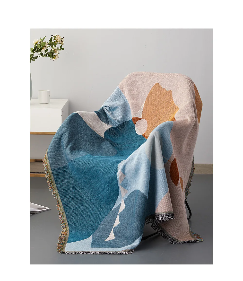 INS покрывало для дивана хлопковое утолщенное одеяло с кисточками пляжное