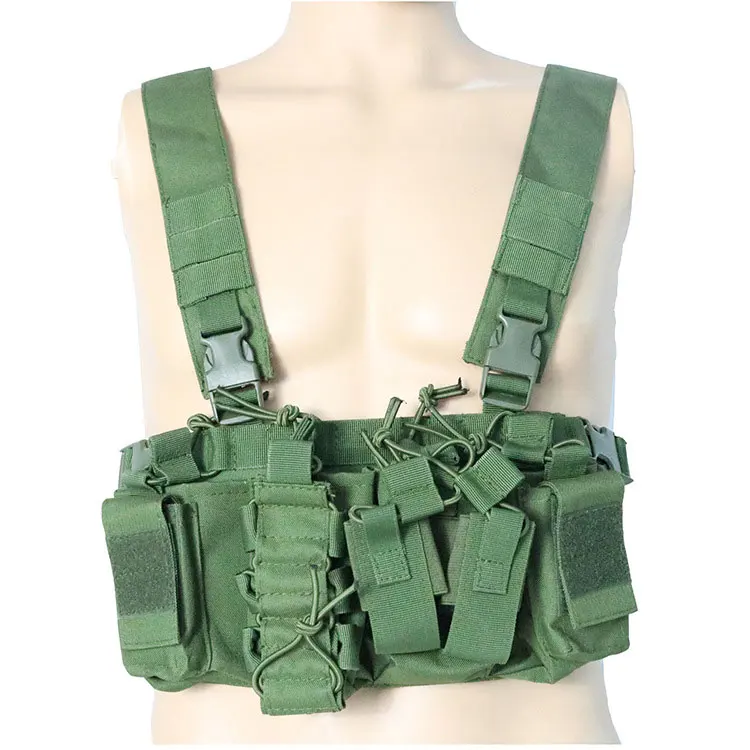 Army green Военный тактический жилет страйкбол Пейнтбол Перевозчик нагрудная установка пакет мешок легкий жилет мешок Спорт на открытом воздухе охотничье снаряжение - Цвет: Army green