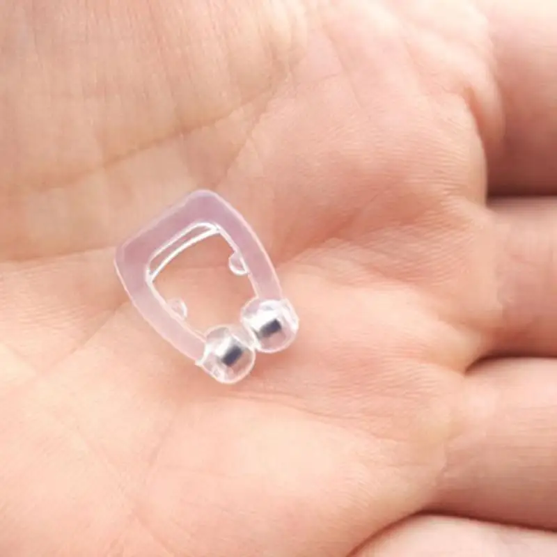 Силиконовая Магнитная заглушка для храпа устройство против зажим носа магнит