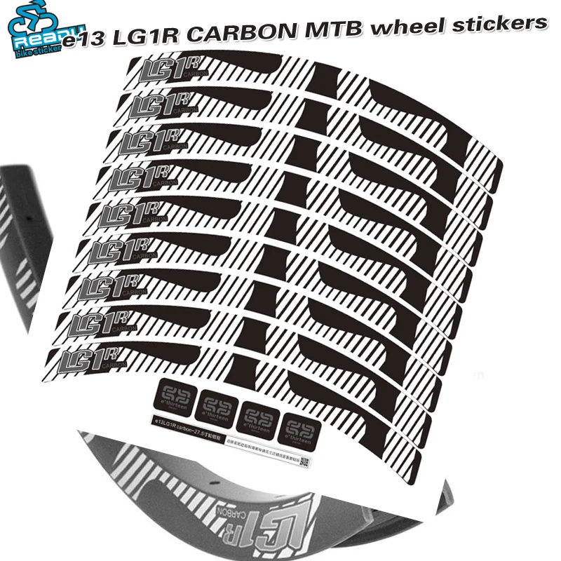 Applicable e13 LG1R CARBON Mountain bike wheel stickers  Mountain wheel set Sticker decal Modify color for two wheel stickers
