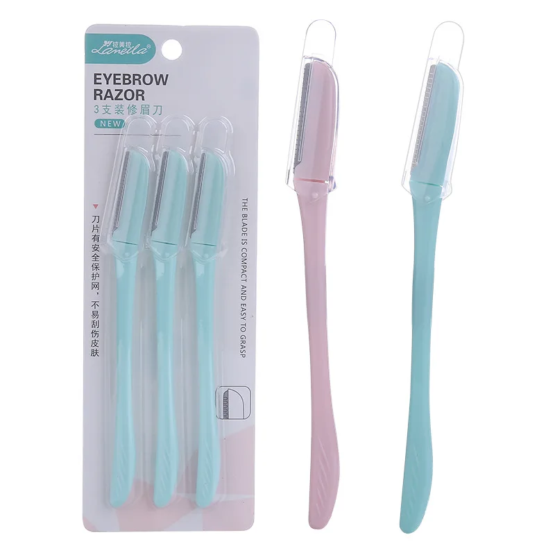 

Stainless Steel Eyebrow Razor Women's Profession Scraper ti mei dao Eyebrow 3 Mounted A0296