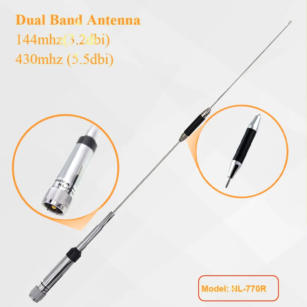 Nagoya NL-770R Dual band 144/430MHz mobile antenna 3.0/5.5 dBi High Gain antenna for FT-8800R FT-2800M car transceiver