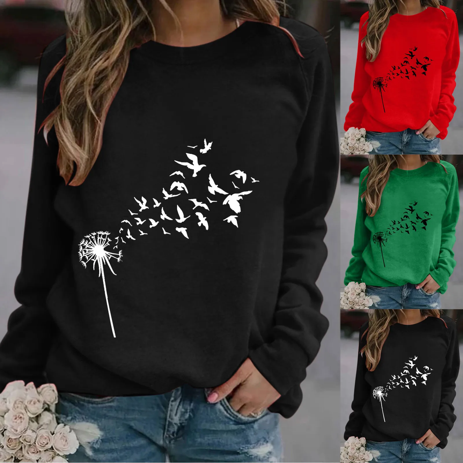 

Harajuku Women's Print Long-sleeved Sweatshirt Casual Blouse Pullover Y2k Moletom Kawaii Anime Осень 2021 Одежда Женская Худи