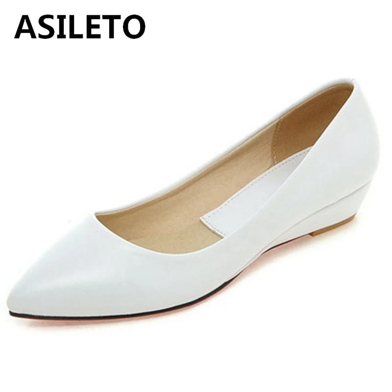 ASILETO/Весенняя женская обувь Удобная повседневная Туфли лодочки на низком каблуке