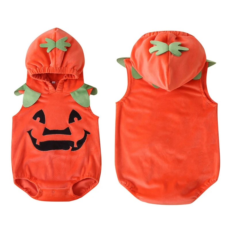 

Детский костюм на Хэллоуин с тыквой, забавный слитный комбинезон с длинными рукавами для малышей, праздничный комбинезон, лидер продаж на в...