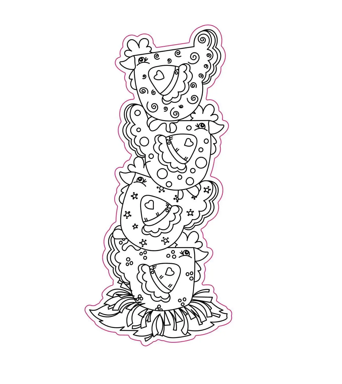 Животное курица штамп и металл умереть для скрапбукинга прозрачный силиконовый