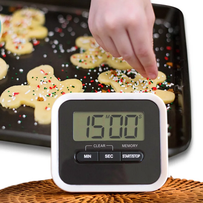 1pcs Ultra-thin LCD Digital Screen Kitchen Timer Gadget Cooking Countdown Loud Alarm Clock With Magnet | Дом и сад