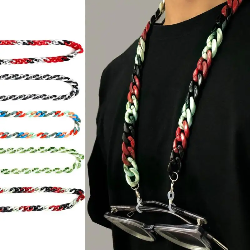 

Цепочка для очков, двухцветная, из акрила, с двумя крючками