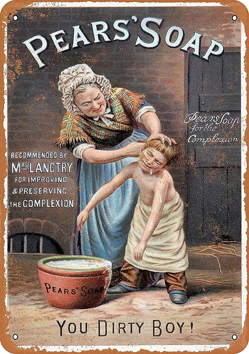 

Metal Sign - Vintage Look 1889 Pears' Soap 8 x 12 Inches