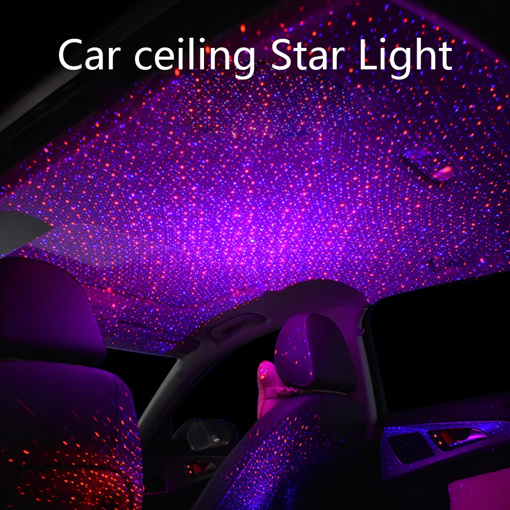 CARCTR RGB автомобильный атмосферный светильник, автомобильный светильник звездное небо, DJ RGB лазерный проектор, музыкальный звук, дистанционное управление, автомобильная декоративная лампа K1