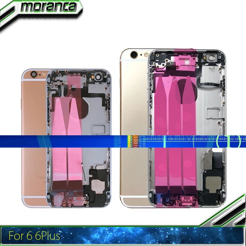 Полный корпус для iPhone 6 6g Plus 6Plus задняя крышка средняя рамка шасси в сборе