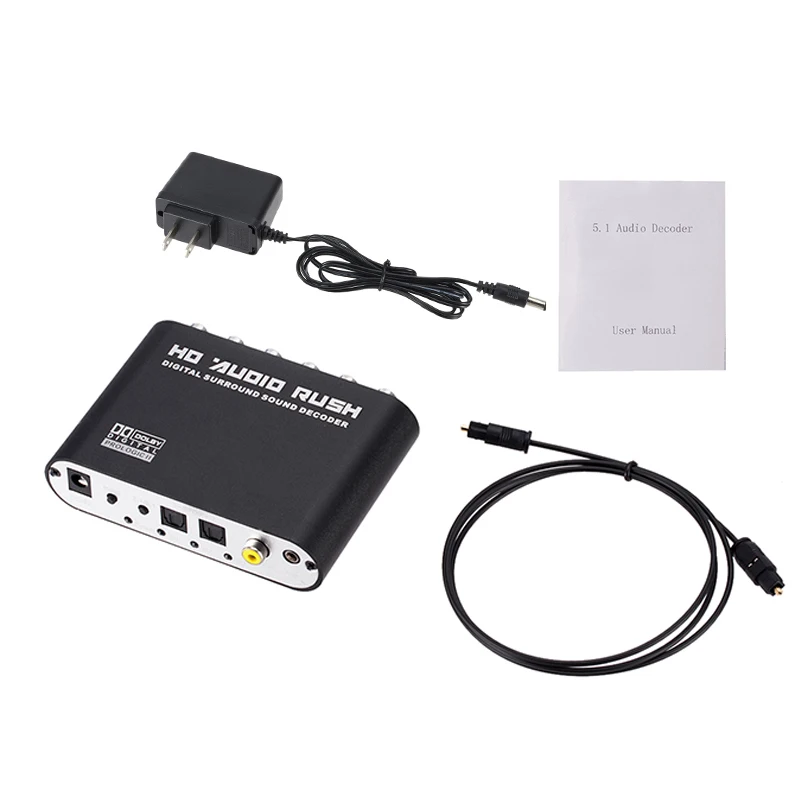 Аудио декодер 5.1CH HD аудио SPDIF коаксиальный к RCA DTS AC3 оптический цифровой усилитель