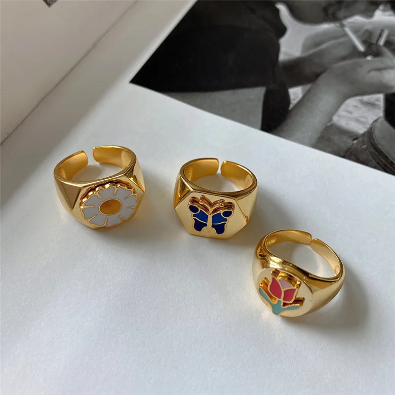 RUIYI реальные 925 стерлингового серебра 18K золотые кольца в европейском стиле для