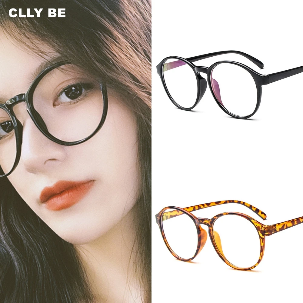 Большая круглая оправа для очков пикантная винтажная Женская плоская прозрачная