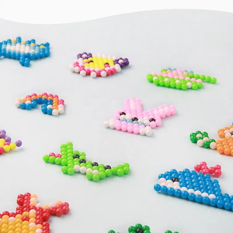 Juego de rompecabezas de 24 colores para ni&ntilde;os, cuentas adhesivas m&aacute;gicas de agua con accesorios, juguetes educativos para ni&ntilde;as y ni&ntilde;os, 3100 Uds.-5