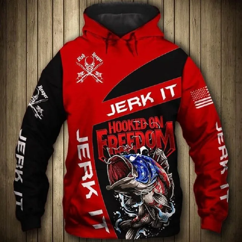 

New Fashion Animal Fishing Harajuku Casual Sportswear Funny 3D Printing Hoodie/Sweatshirt/Jacket/Men and Ladies