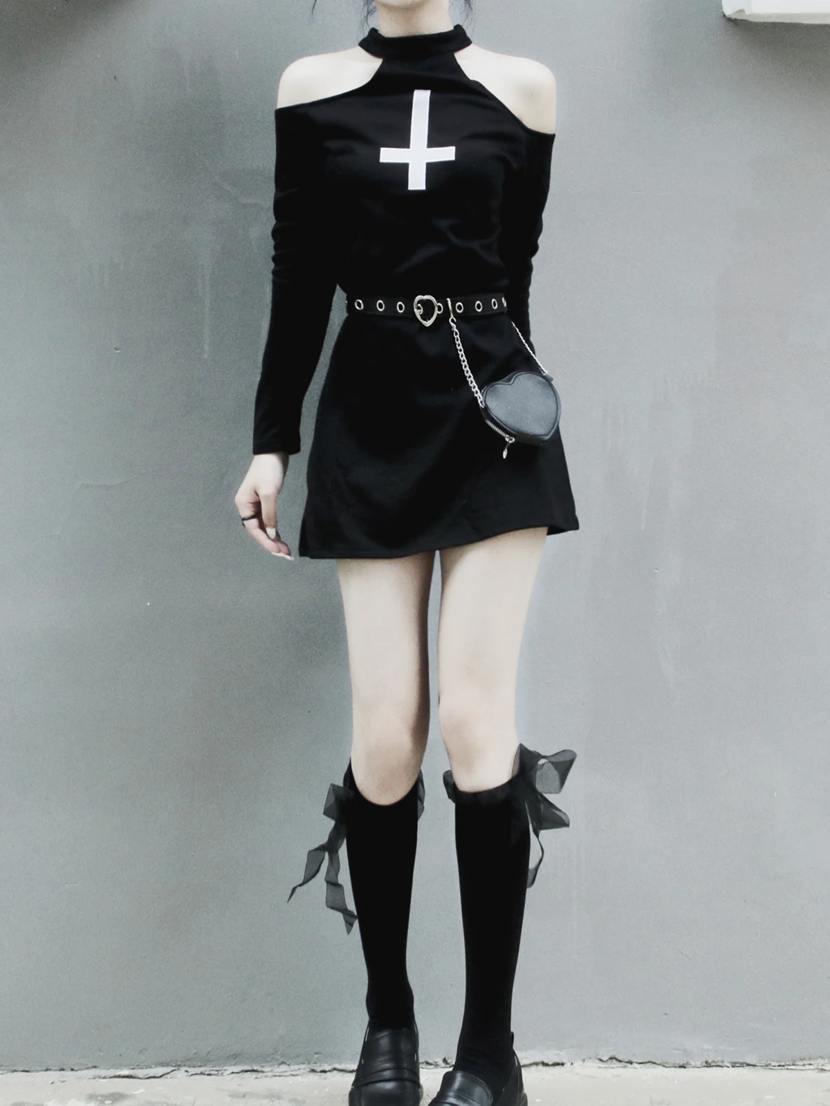 Новые сексуальные готические модные элегантные черные женские мини-платья Harajuku