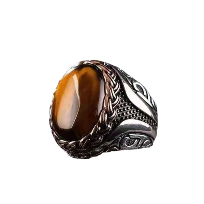 

European And American Fashion Zircon Trend Retro Ring Men's Ring New Creative Wild Hip Hop Zircon Jewelry Ring