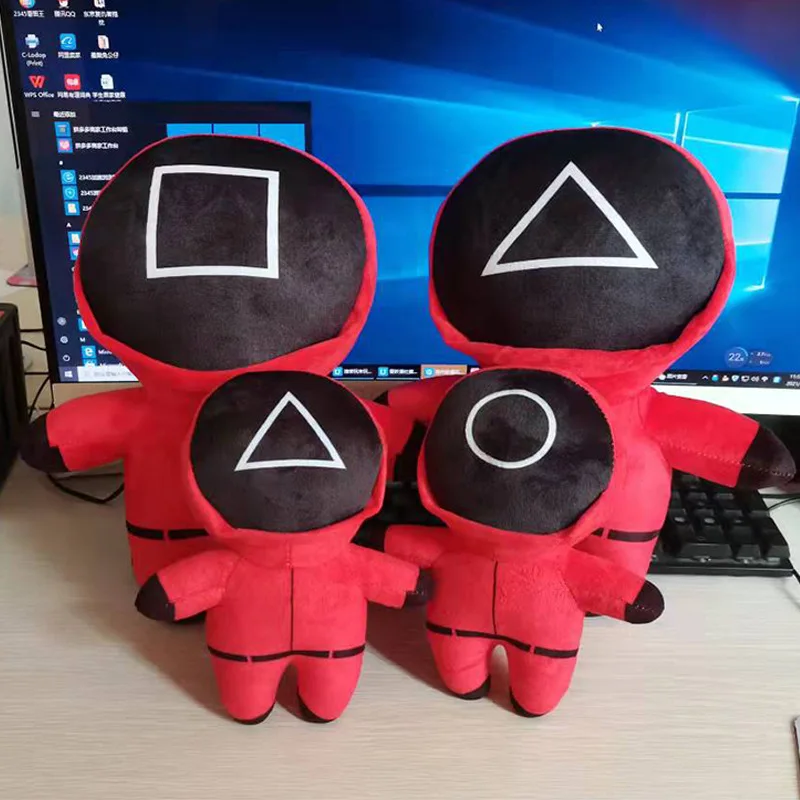 

30CM Squid Game Plush Dolls Toys Kawaii Peluche Stuffed Doll Korean Funny Cartoon Squid Games Character Plush Toy Christmas Gift