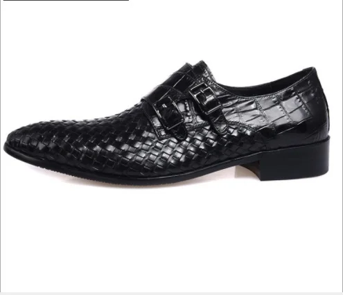 Мужские туфли ручной работы с острым носком в европейском и американском стиле