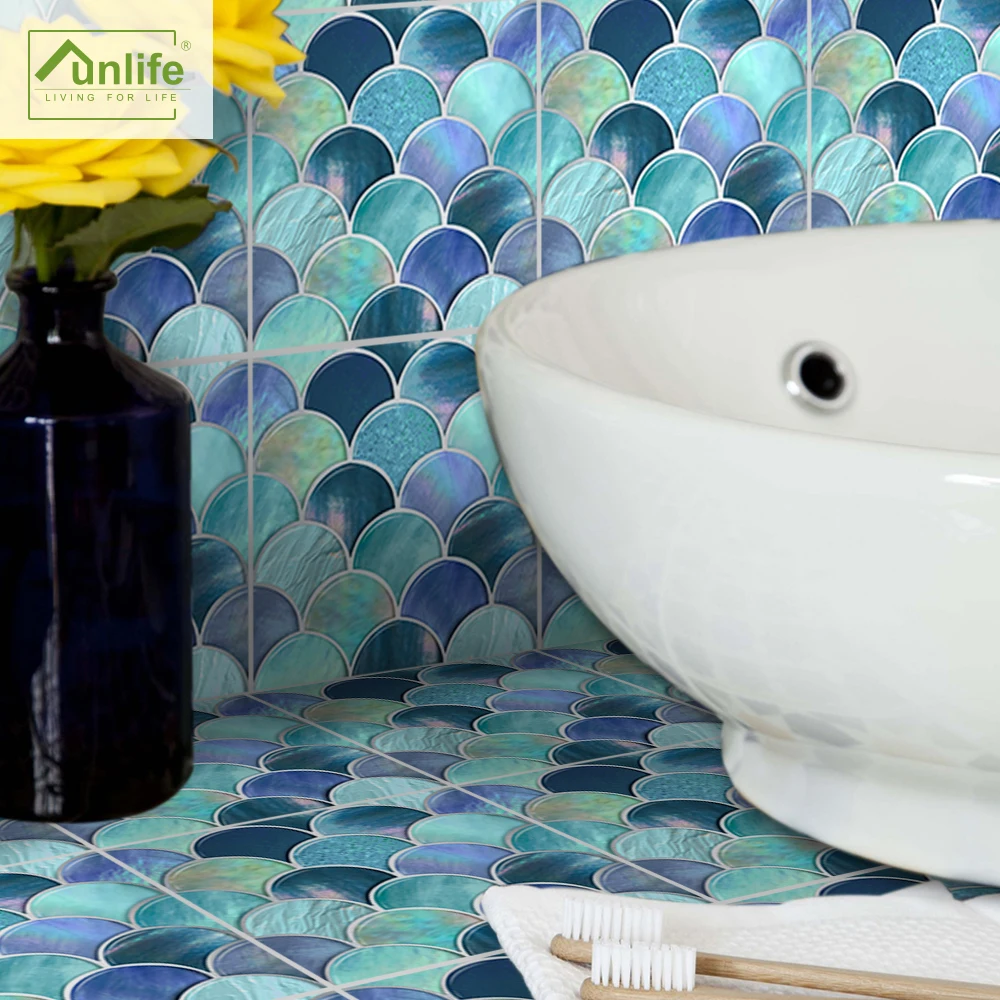 

Funlife® 15cm/20cm Tile Sticker Removable Peel & Stick Backing Adhesive Home Decor Kitchen Bathroom Waterproof Wall Stickers